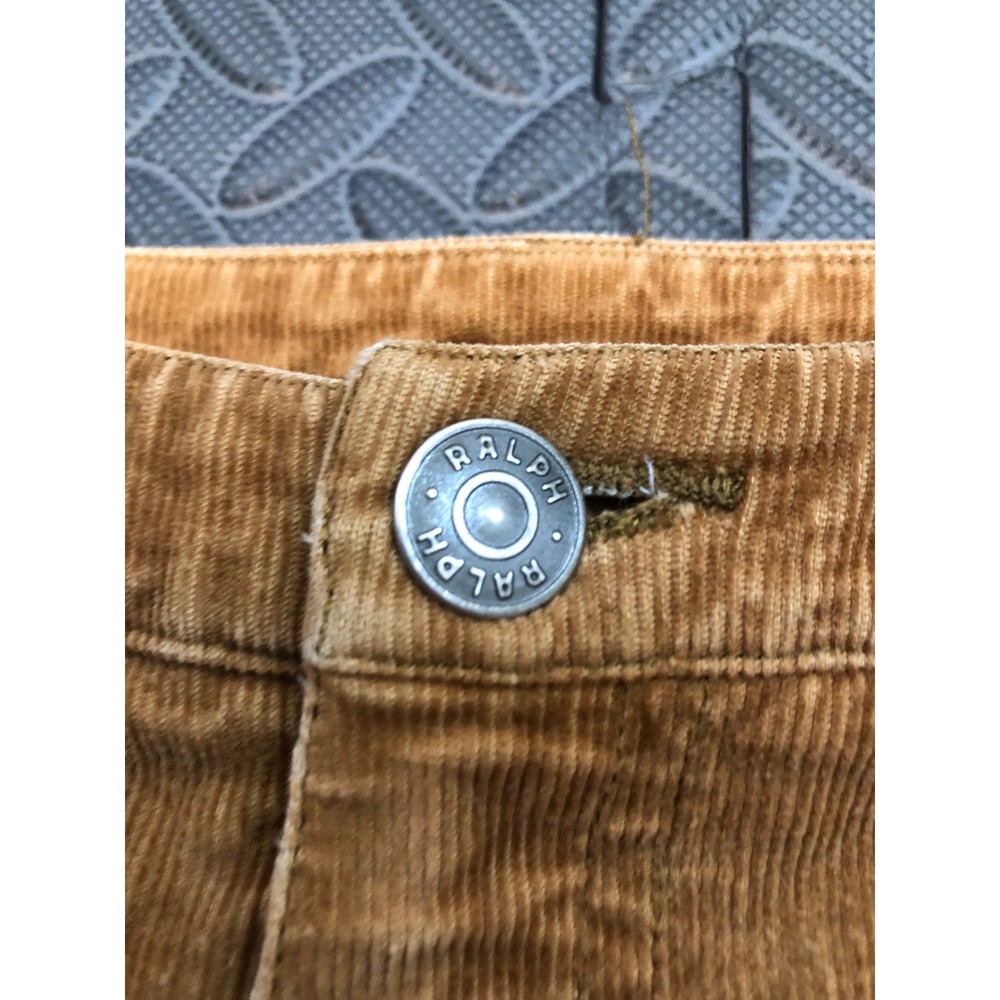Vintage Ralph Lauren Corduroy Pants Womens 8 Brown Flare Leg Western - Picture 4 of 10